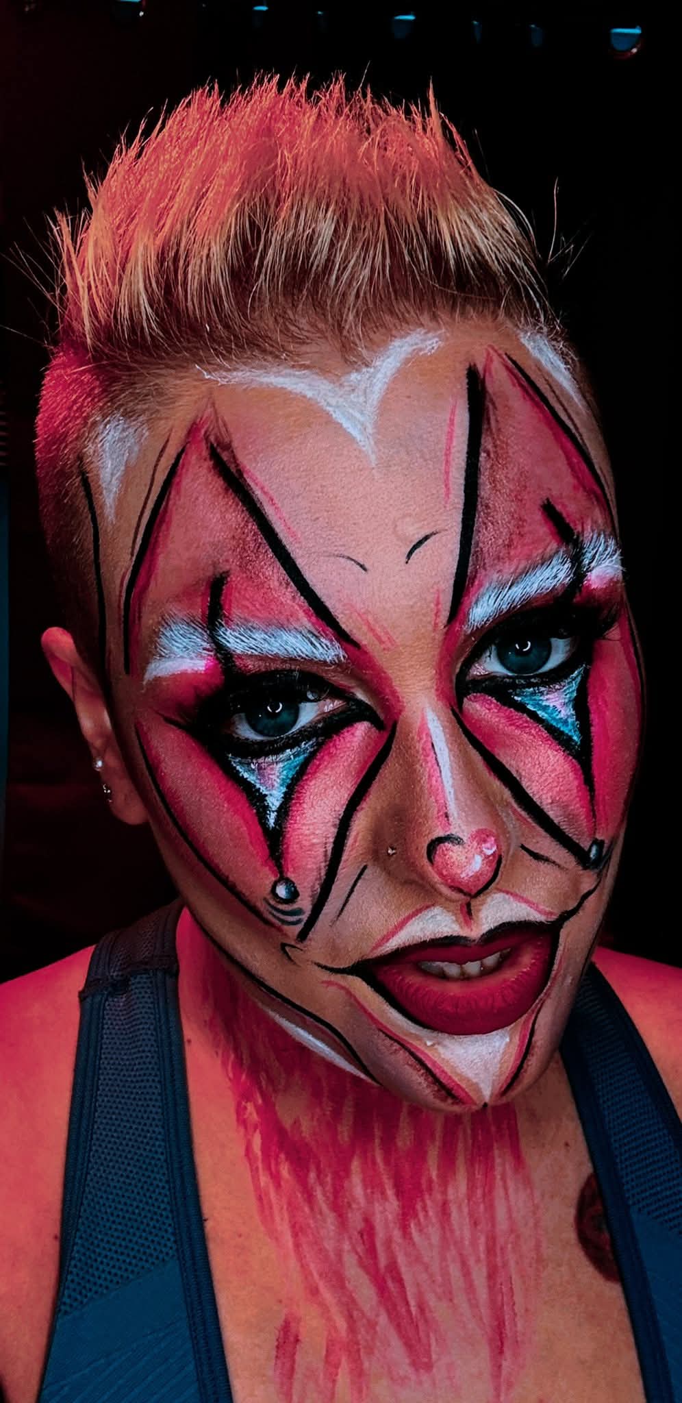 Pinky's face paint artistry — Glow And Go Lounge Bangor